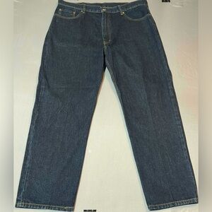 Levis 550 Jean 42x32 Men's Blue Relaxed Fit Straight Leg Dark Wash Denim